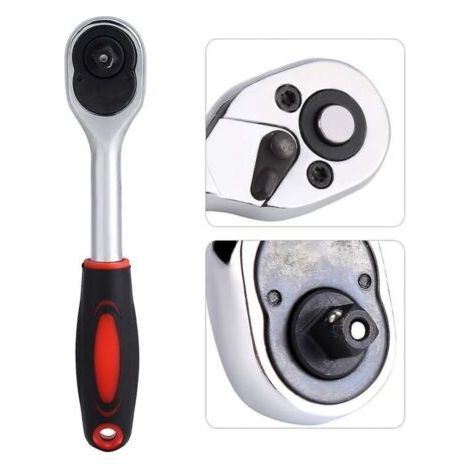 Cliquet, poignée à cliquet haute performance étanche 1/4"pour embouts de tournevis ou douilles, outil pratique pour voiture de vélo (1/3)