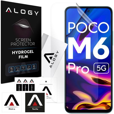 Hydrogelfolie für Xiaomi Poco M6 Pro Displayschutzfolie von Alogy (1/4)