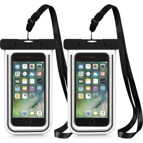 Pochette Étanche Universelle Noir pour Téléphones 7 pouces Souple Synthétique (1/4)