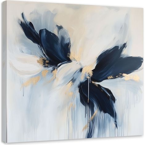 Wandbild Moderne Abstraktion Blau Gold 60x60 cm (1/5)