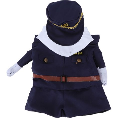 Déguisement mignon en polyester pour animaux de compagnie (chats et chiens) – Taille S (police) (1/5)