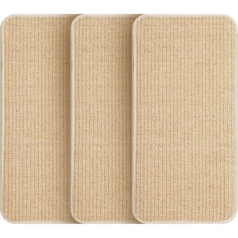 3 Pièces Tapis griffoir pour Chat,50x25cm,Antidérapant Griffoir Chat Canapé,Tapis griffoir Chat,Convient aux Murs et aux Coins, Anti-Rayures, protège Les Meubles et Les canapés (Couleur Bois) (1/5)