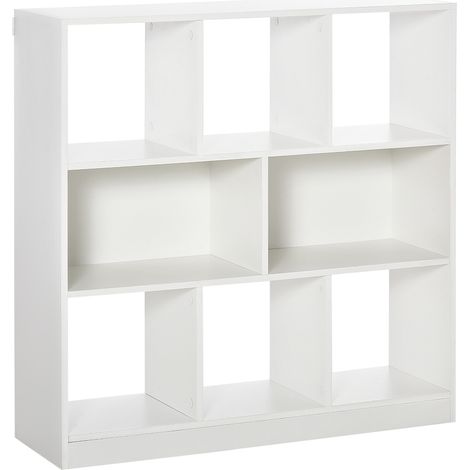 HOMCOM Mobile Libreria Portaoggetti a 3 Livelli in MDF Bianco (1/5)