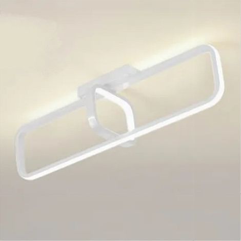Trade Shop - Plafoniera Led 32 W Rettangolare Bianco Design Moderno Lampadario Soffitto 50217 - (1/4)