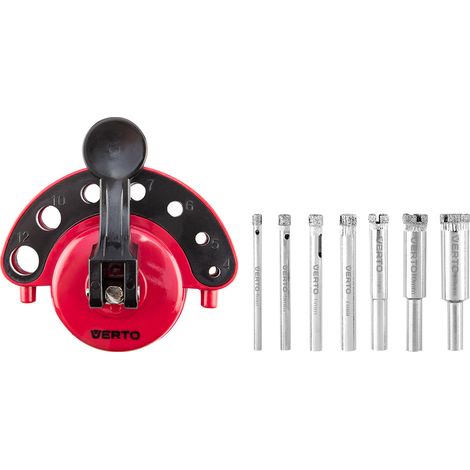 Punte diamantate da trapano da 4-12 mm con guida, set da 8 (1/5)