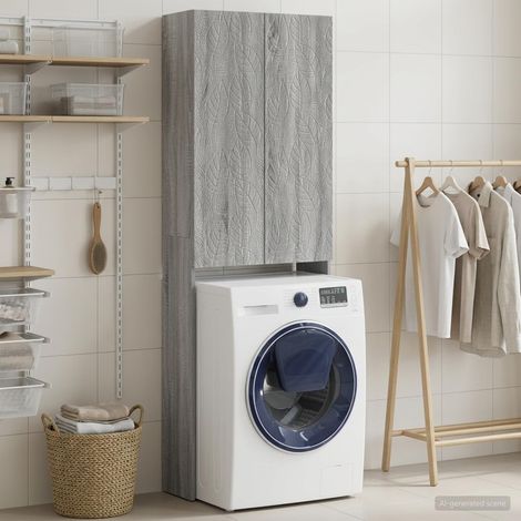 vidaXL Mobile Bagno DELFT Sonoma grigio 66 x 25,5 x 190 cm (1/5)