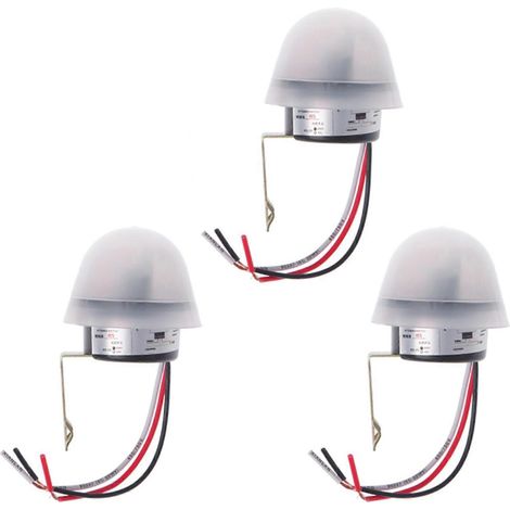 Interrupteur automatique à cellule photoélectrique pour lampadaire (3X) - 220 V CA, 50-60 Hz, 10 A (1/5)