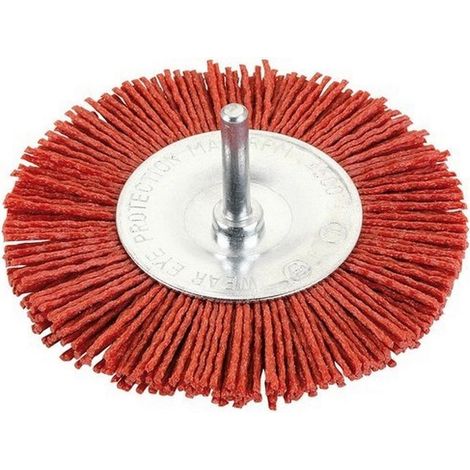 CR20 BROSSE CIRC. OXYDE D'ALUMINIUM AVEC TIGE 100MM