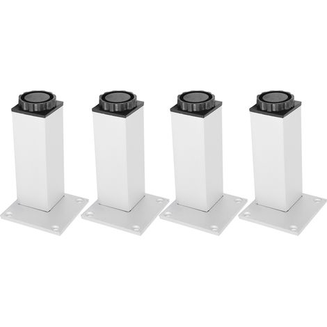 Piedini regolabili, 4 gambe per divano resistenti all'usura, gambe per mobili ad alta capacità (piedini quadrati per armadietti da 120 mm - colore ossidato).