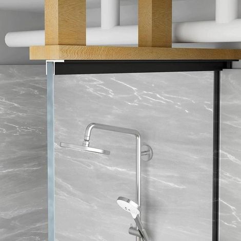 Cloison fixe en verre et métal mat pour bureau/salle de (1/5)