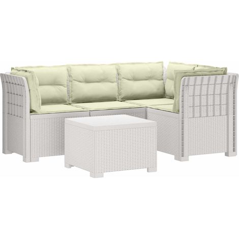 Maison Exclusive - 4-Sitzer Garten Sofa mit Kissen Rattan Look PP (1/5)