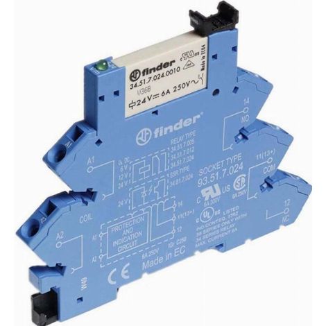 Finder Koppel-Baustein, Serie 38 (6,2 mm breit) 38.61.0.024.0060 1 Wechsler 6 A 1 St. (38.61.0.024.0060) (1/3)