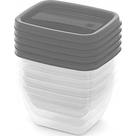 Fiambreras con contenedor de comida 5x0.25L con juego de tapas