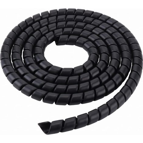 Gaine Spirale Protège Câble TPU Noir 1m 8mm pour Trottinette Électrique (1/5)