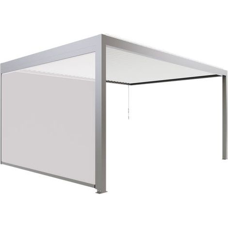 Store Latéral Zippé Gris 3m50 Pour Pergola S et SV ORIAL Bioclimatique Adossée France (1/4)