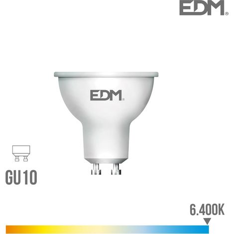 Lampadina dicroica LED gu10 8w 600lm 6400k luce fredda 120° ø5x5,5cm EDM