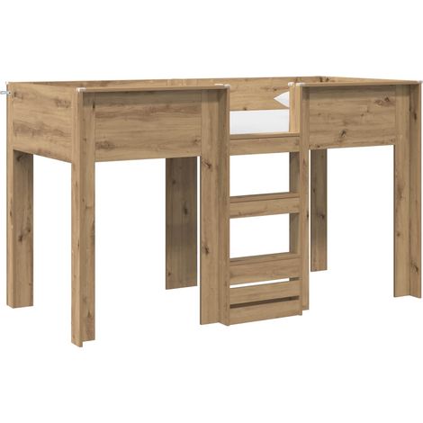 Maison Exclusive - Etagenbett für Kinder Artisan-Eiche 75 x 190 c