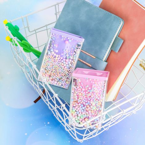 Accessori per ufficio carini, adorabili portapenne a forma di bolla, design divertente, organizer da scrivania multifunzionale, superficie liscia, adatti a bambini e ragazzi, set da 2.