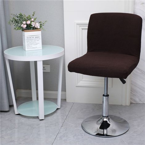 Housse de tabouret de bar marron, monobloc, élastique, en tissu jacquard spandex. (1/5)