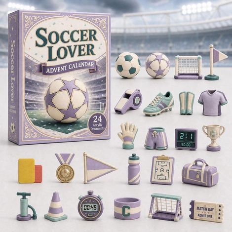 2026 2D Sports Advent Calendar - Purple Football - Surprise Box
