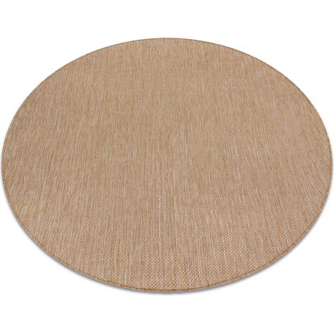 Teppich SISAL SION Kreis A5165A Melange flach gewebt natural beige rund 120 cm