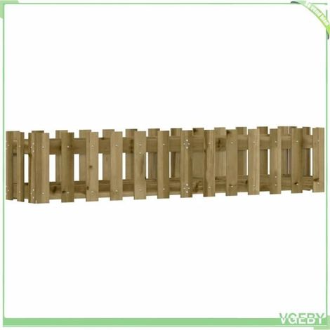 Lit surélevé de jardin - FAFEICY - 832491 - Bois de pin massif imprégné - 150x30x30 cm - Résistant aux intempéries (1/5)