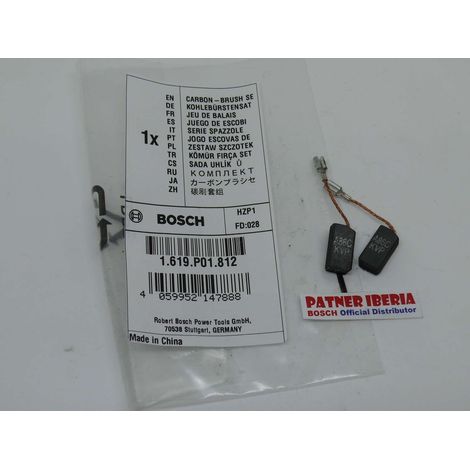 Repuesto original BOSCH 1619P01812 Juego de escobillas para PWS 650-125 y PWS 680