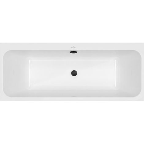 Baignoire droite 170 x 75 VILLEROY & BOCH Architectura + Vidage de baignoire WIRQUIN noir