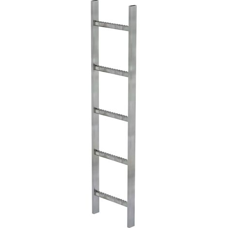 MUNK Schachtleiter Stahl verzinkt 300mm breit 5 Sprossen 1,40m lang (1/3)
