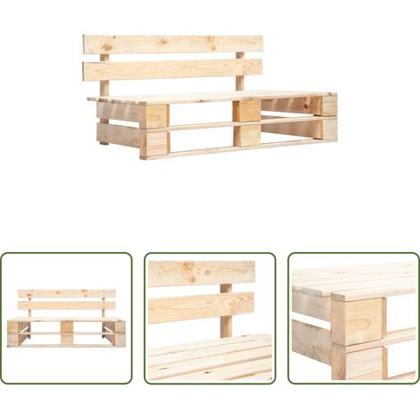 Holzbank - Outdoor-Bank Paletten Holz (1/5)