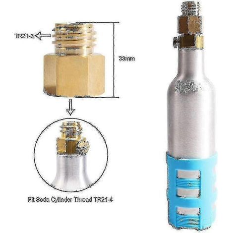 Adapter für Stream Soda-Flasche, Quooker Cube Tank, Innengewinde TR21-4 auf TR21-3 (1/5)
