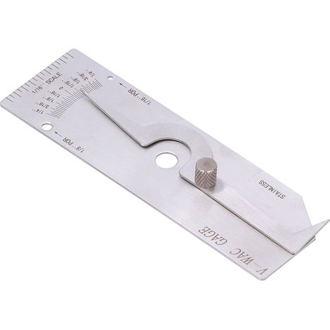 Jauge de soudage pour acier inoxydable simple, outil de mesure de soudure en pouces pour inspection et contre-dépouille (système britannique VWAC) (1/5)