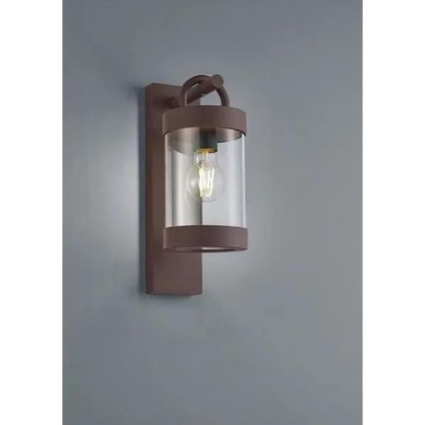 Trio Aplique de Pared Exterior Óxido 33 cm