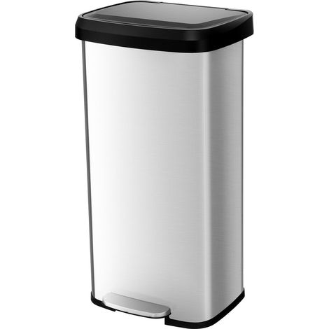 COSTWAY 68L Recycling Pedal Bin Stainless Steel Kitchen Bin with Soft Close Lid Handle (1/5)
