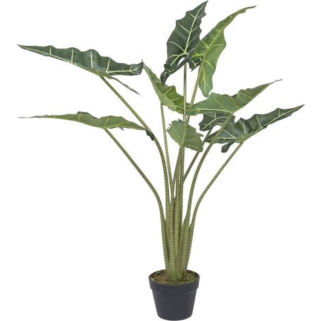 Planta alocasia decorativa artificial verde 110x110x110h cm (1/5)