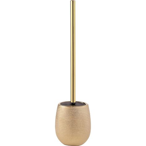 Gedy G-Astrid Scopino WC da appoggio Oro, Dimensioni 47X11,5X11,5 CM Peso 0,648 kg, scopettino Bagno in Ceramica, Anni di Garanzia 2, Design R&S (1/4)
