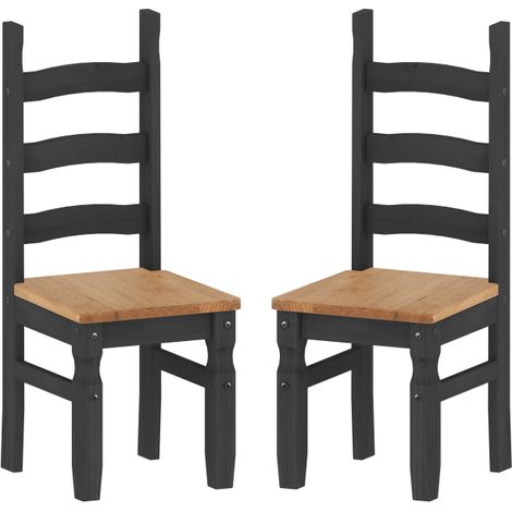 Corona Charcoal Pair of Dining Chairs (1/5)