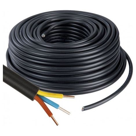 Câble électrique U1000 R2V CU rigide 3G2.5 mm² – Couronne de 100m pour installations électriques – Résistant aux chocs et à l'humidité – Miguelez