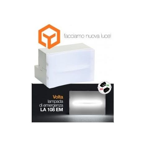 Tecnoswitch LA007EM LAMPADA EMERGENZA a Led da incasso 503 estraibile Giotto