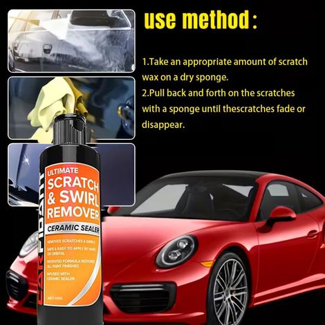 Autopolitur-Kratzwachs, Werkzeug zur Tiefenlackreparatur, Spezialpaste zur Entfernung von Kratzern und Abriebstellen, Poliermittel für starke Kratzer und Abriebstellen. (1/5)