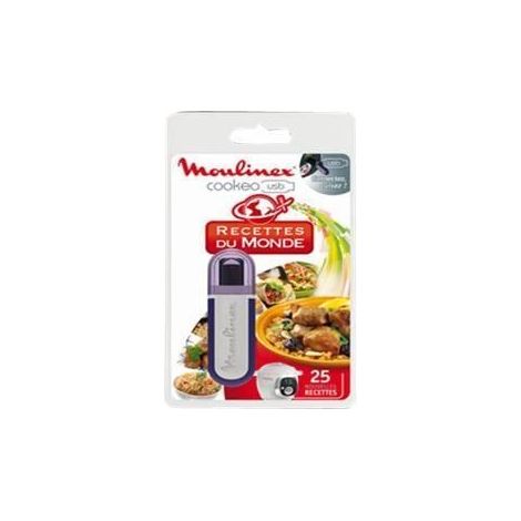MOULINEX XA600111 Clé USB « Recettes du monde » pour multicuiseur Cookeo USB CE702100 et CE853100, 25 recettes supplémentaires (1/5)