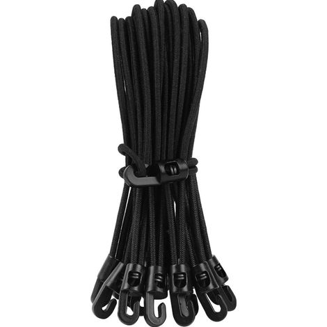 Cordon élastique - Lot de 20 - Sangles - Cordons élastiques - Sangles d'arrimage - Cordons élastiques avec crochets - Sangles à bagages - Cordon élastique - Corde élastique - Cordon de choc - Sangle d (1/5)