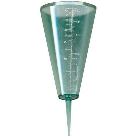 Pluviomètre KARTÉO 250 mm échelle double mm/pouces lecture facile