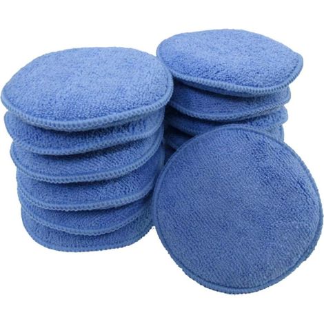 Éponges douces en microfibre pour cire automobile, applicateur de cire en mousse, tampons applicateurs de cire en microfibre pour le nettoyage, les cires, les produits de polissage, le nettoyant pour  (1/5)
