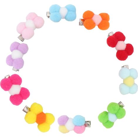 10 Pieces Mini Dog Hair Accessories and Pet Bows (Random Color) (1/5)