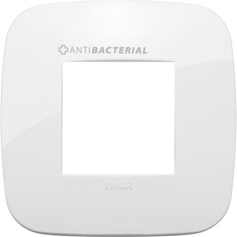 VIMAR - 19672.AB.84 Placa antibacteriana redonda 2M, blanca