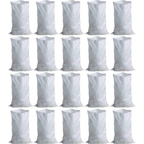 Rubble bags x20 – Heavy-duty woven fabric, 60 kg – Dimensions 96 x 56 cm – For wet and ripped construction sites