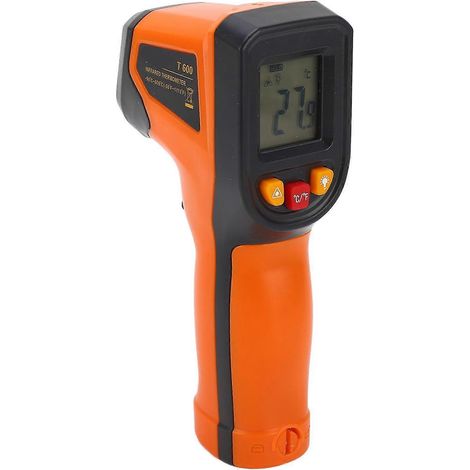 Hochpräzises Infrarot-Thermometer mit LCD-HD-Display für Küche und Kühlschrank, Edelstahl
