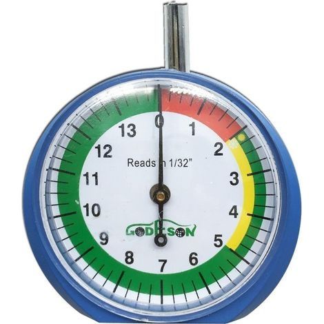 Jauge de Profondeur Bande Roulement de Pneu Type Cadran Professionnel Gamme d'outils de Mesure Portable 0-11mm pour Voitures Motos Camions Véhicules Tout-Terrain (1/5)