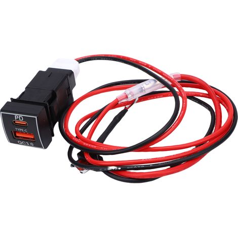 Prise de chargeur de voiture de Type C, charge rapide QC3.0 PD3.0, double Port USB de remplacement pour Rav4 Corolla Camry série 70 Prado 150